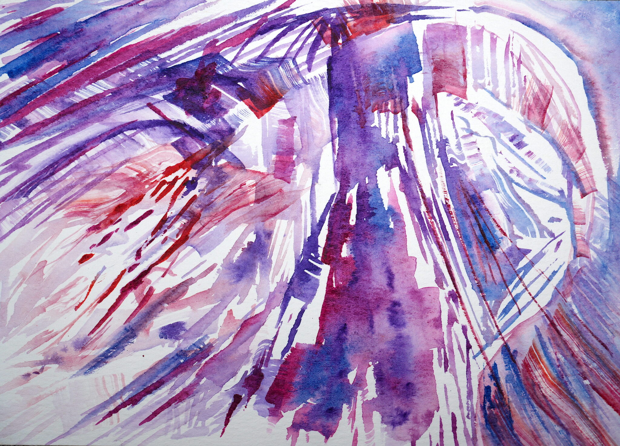 Threads of Flight, Discerned Wanderer, watercolor on paper, 5" x 7," 2025