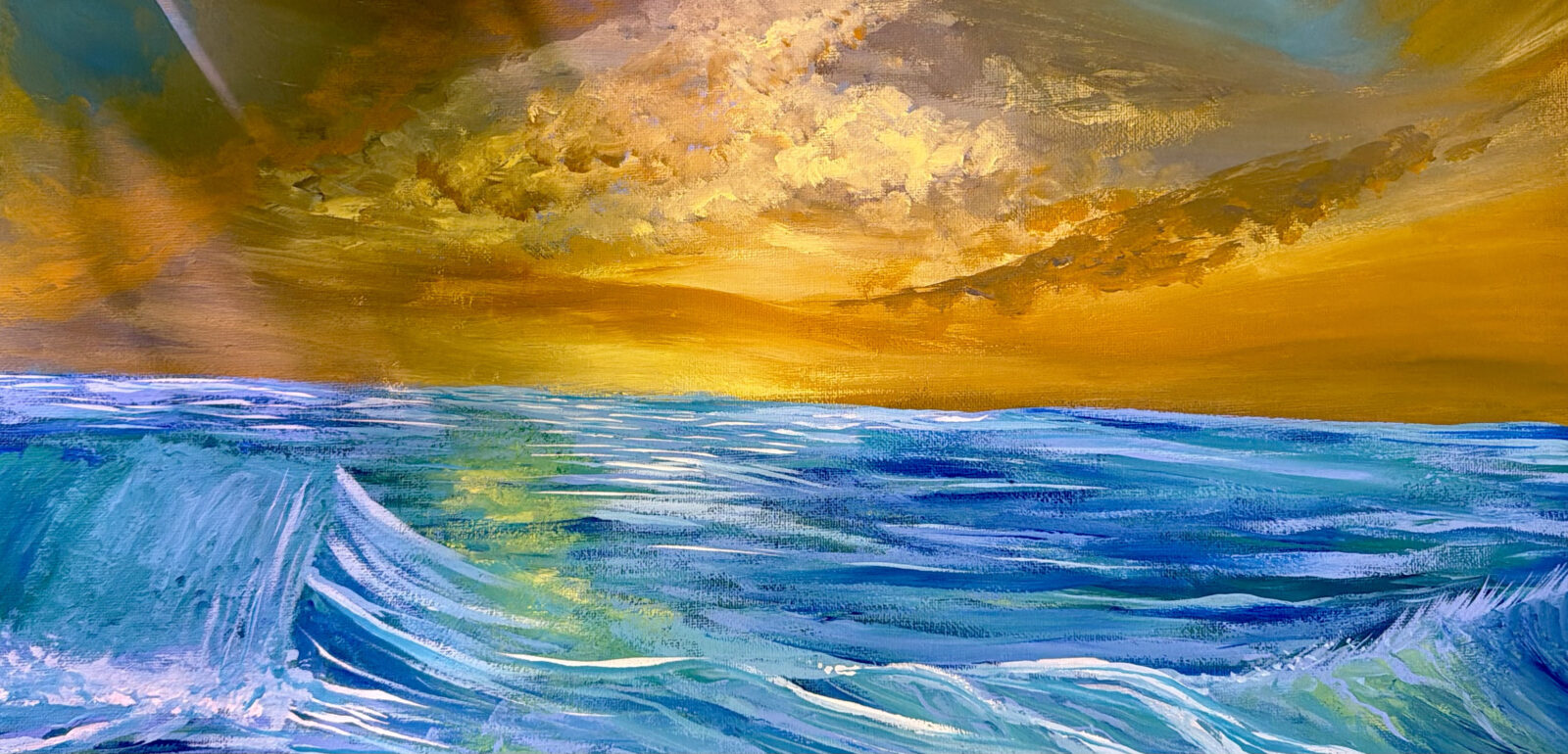 iLast Light, acrylic on canvas, 12" x 24", 2026.