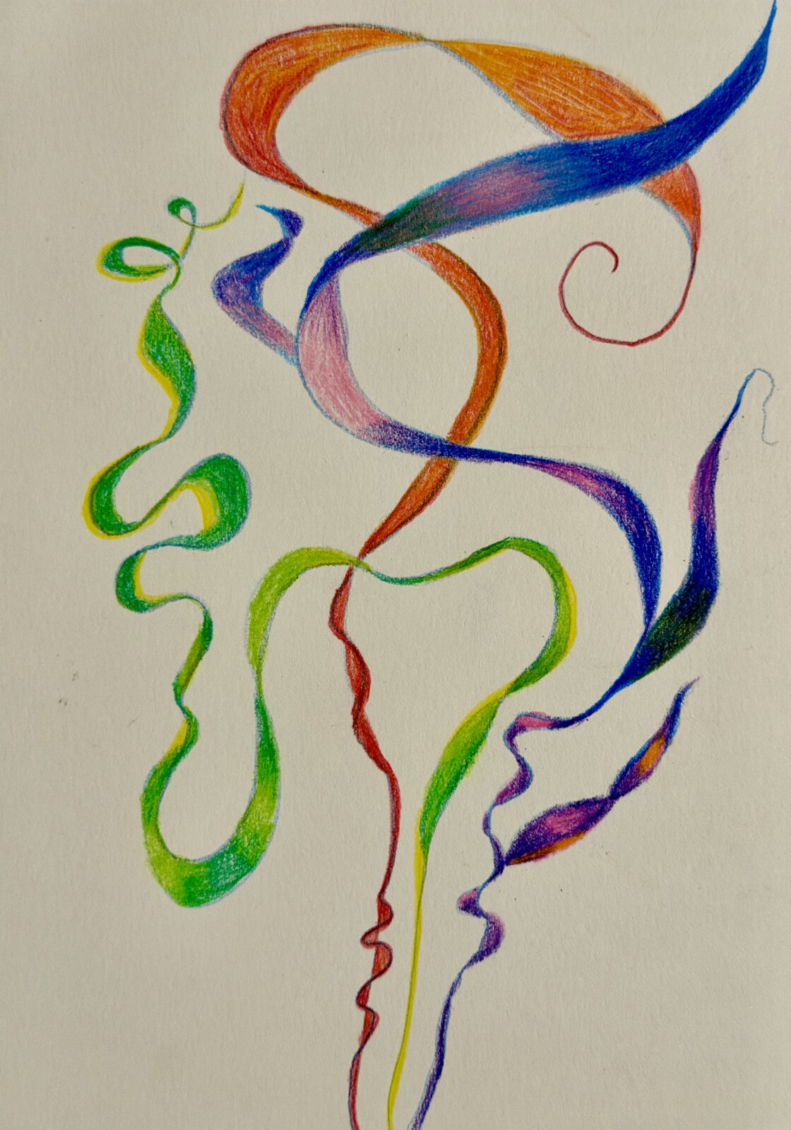 Uprising II, colored pencil on paper, 5" x 7", 2026.