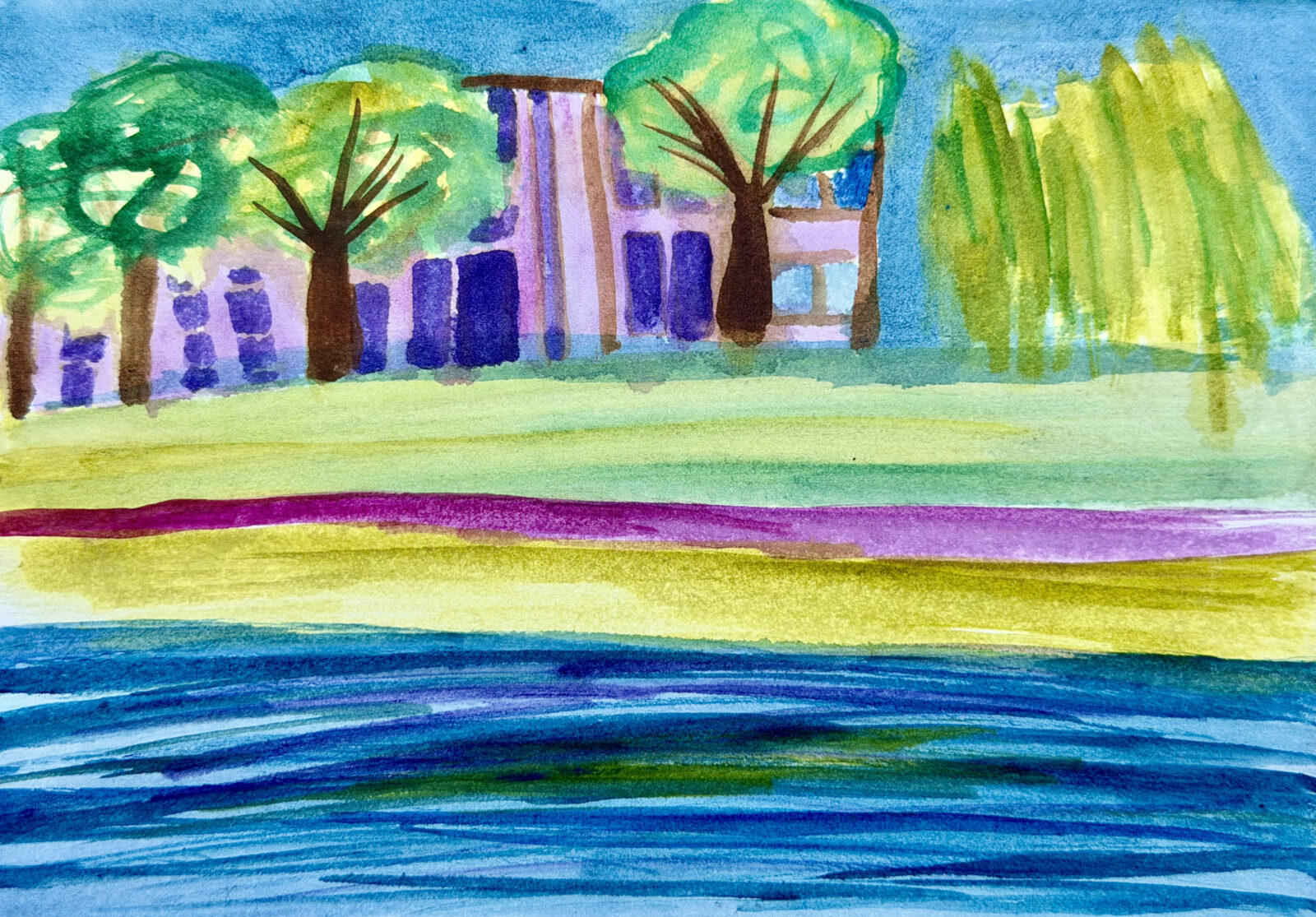 Impressions of Amsterdam, watercolor on paper, 5"x7", 2026