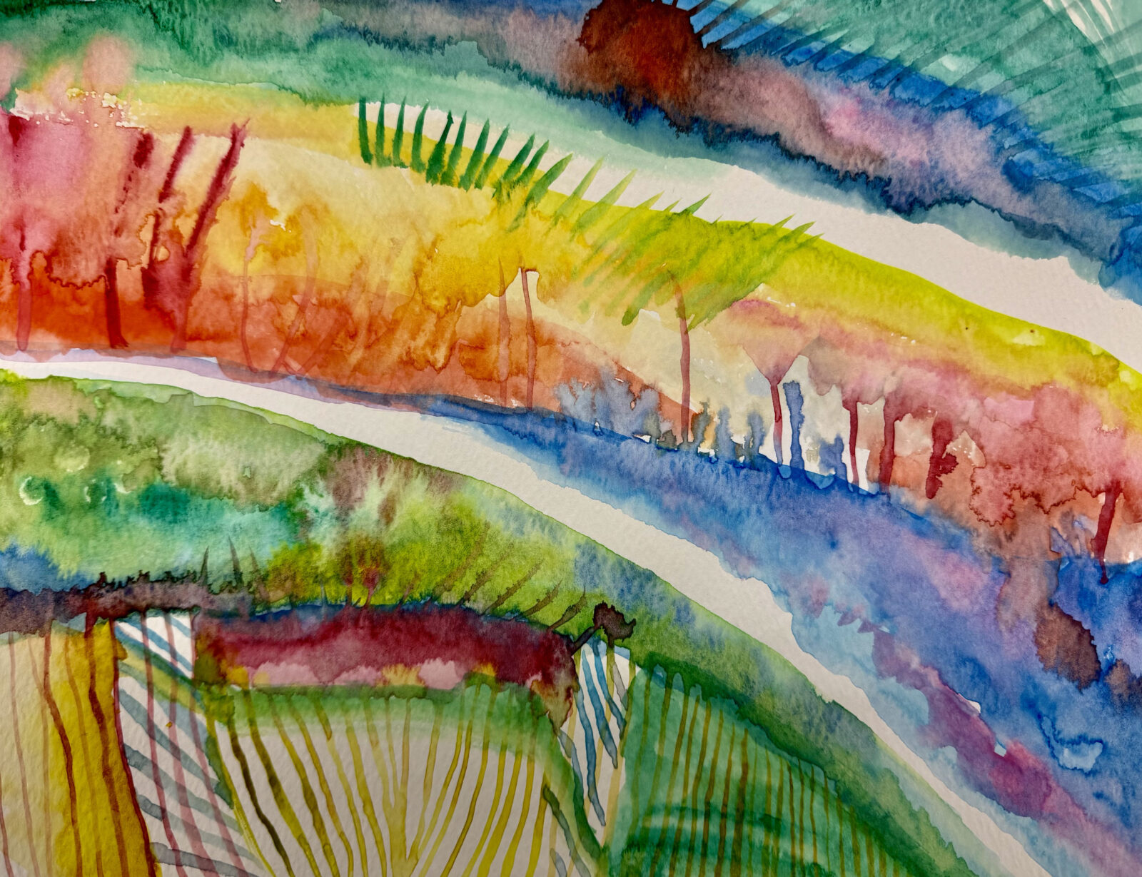 Wetland Aura, watercolor on paper, 8"x10", 2026.
